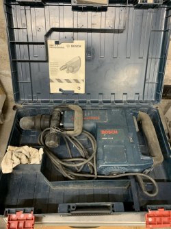 Stemmhammer Bosch GSH 11E SDS-Max mit Koffer und 5 Meisseln