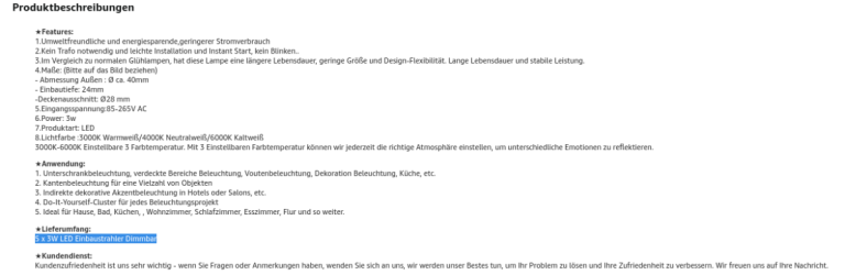 Screenshot 2025-08-03 at 18-24-33 Audor LED Einbaustrahler Dimmbar Mini Set 5er 3W LED Deckens...png