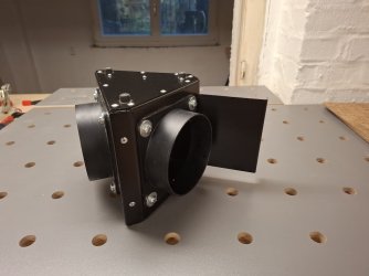 Verteilerbox für Absaugung, 2 x 120  + 80 mm Anschlüsse