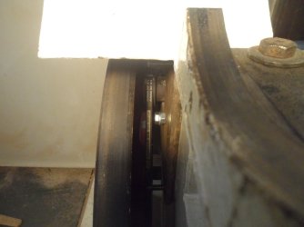 Line of sight for correct depth of pulley.JPG