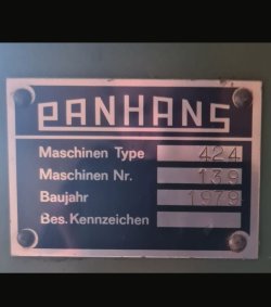 Panhans Dickenhobel Typ 424