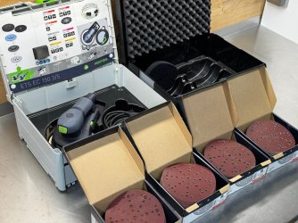 Verkauft: Festool ETS EC 150/5 EQ (576329) mit Schleifpapier-Systainer