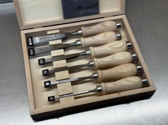 MHG Stechbeitel-Premium, 6tlg. Satz im Holzkasten