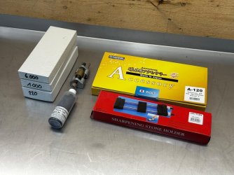 Schärfset für Hobeleisen, Stechbeitel etc.