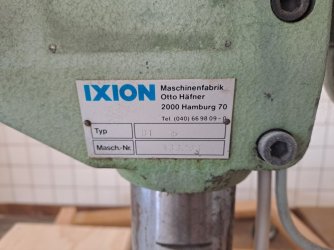industrielle Tischbohrmaschine IXION TB 15 incl. europalette